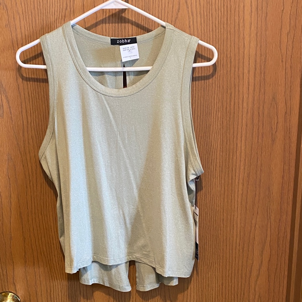 Zobha Light Green Tank Top